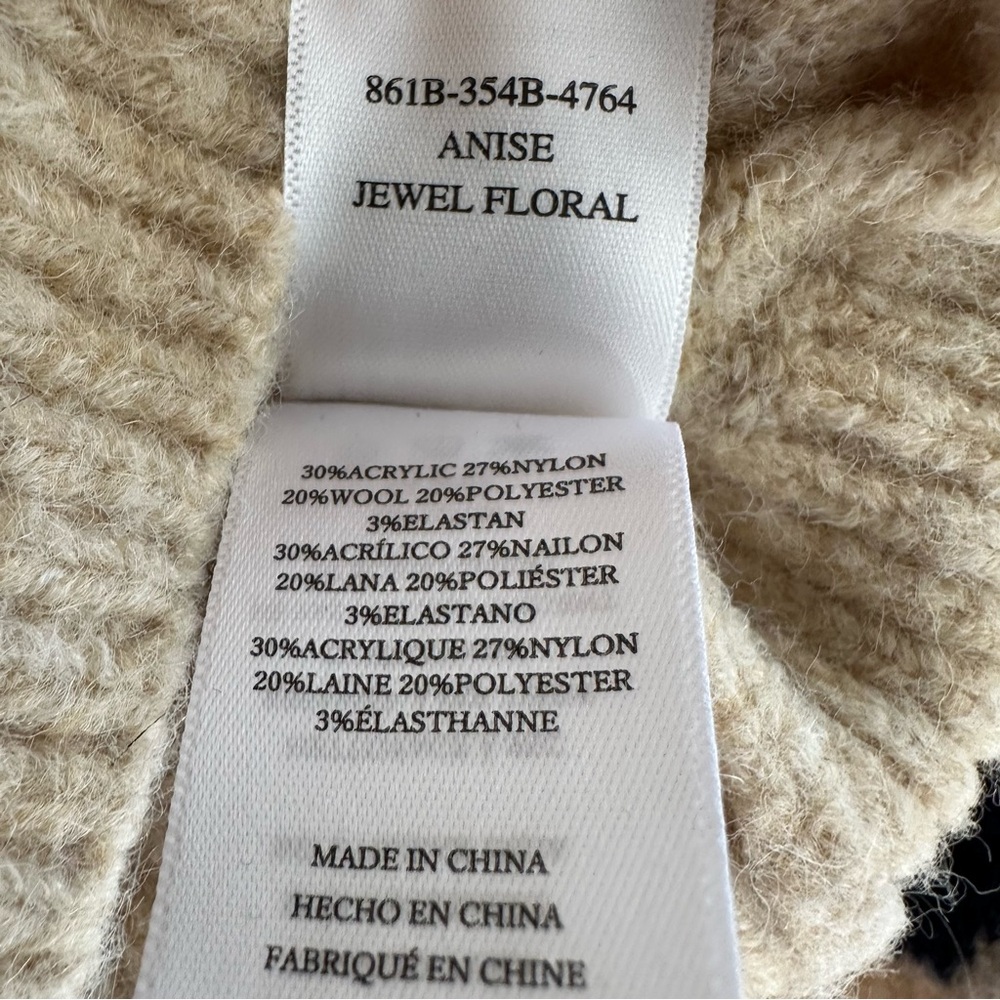 RAILS CONNIE ANISE CREW NECK WOOL BLEND SWEATER JEWEL FLORAL MEDIUM - Picture 10 of 13
